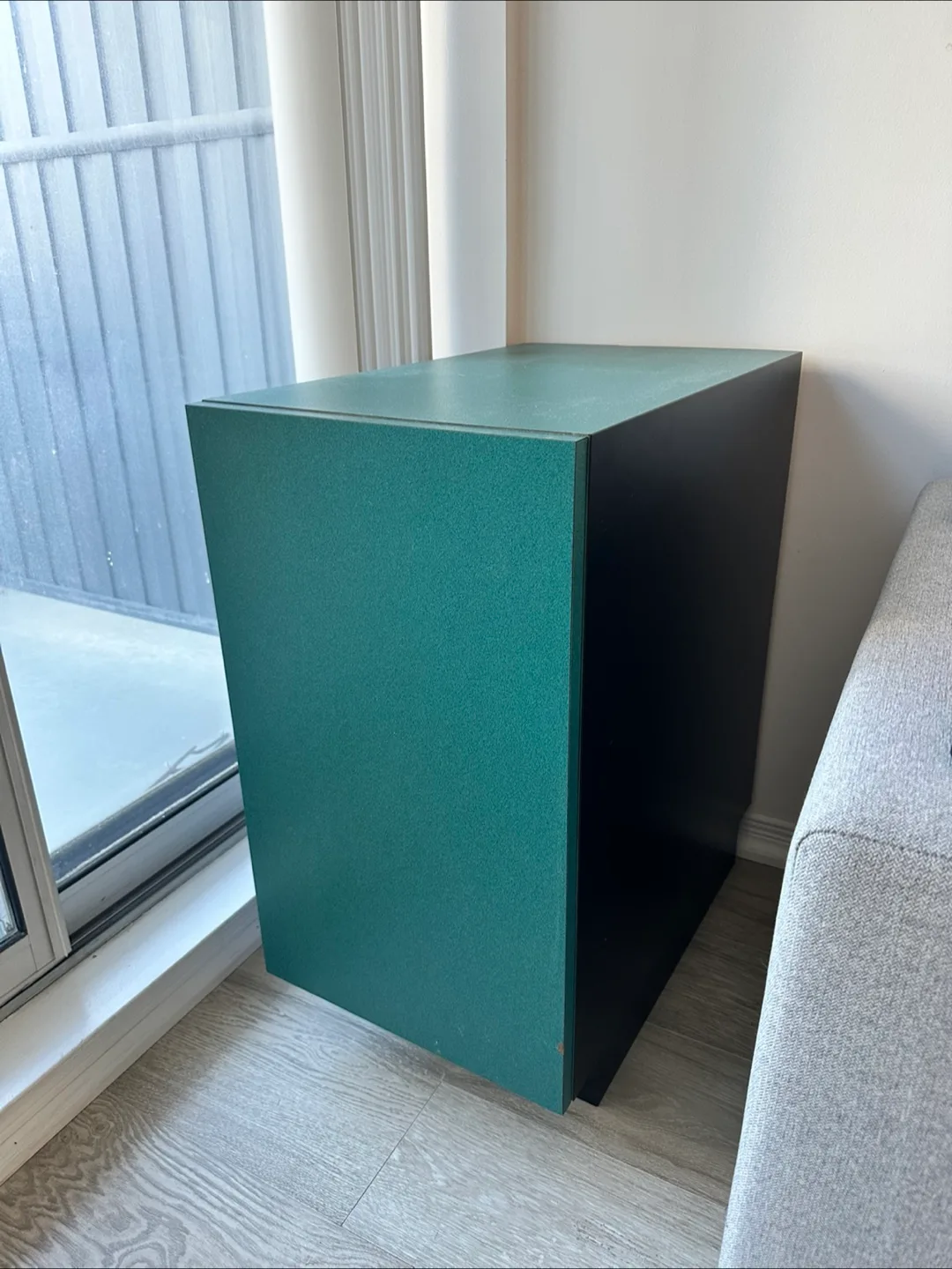 Teal and Black Cabinet with One Shelf image indicator(2)