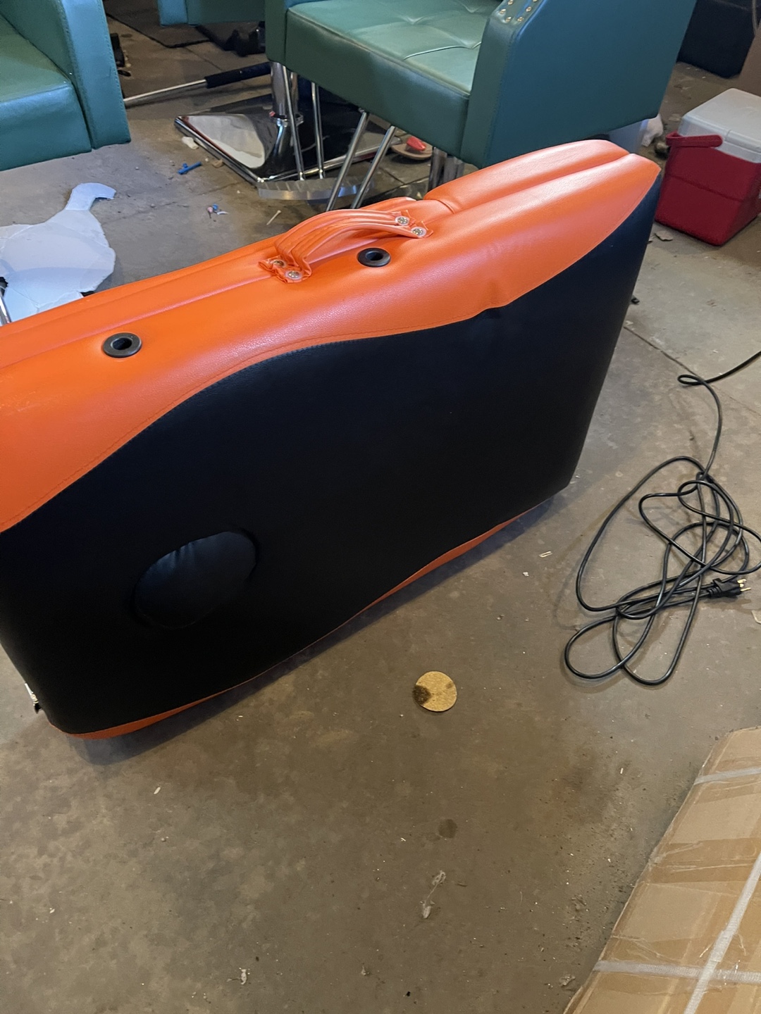 Portable Massage Table - Black and Orange - photo 2