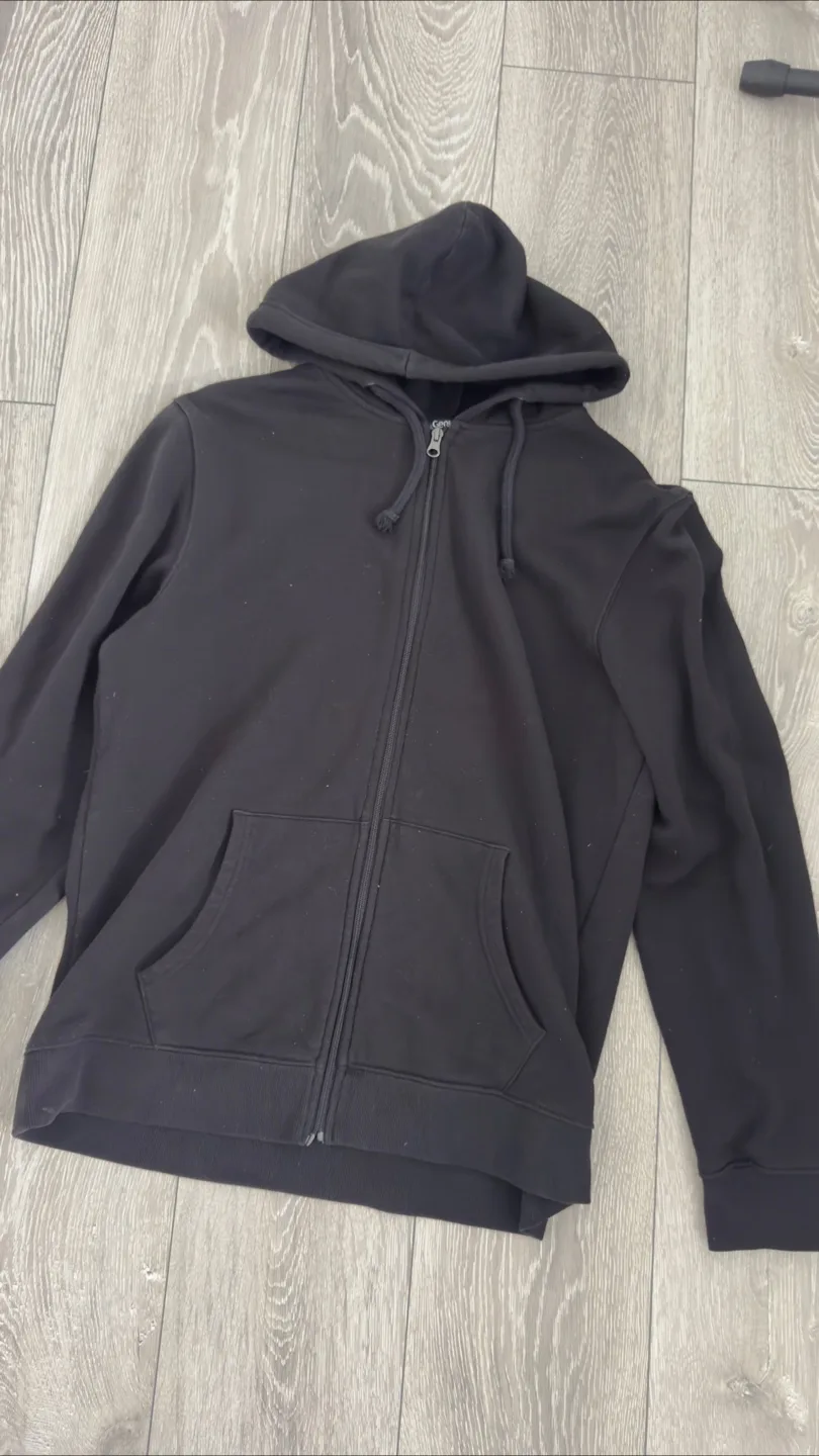 George Men's Black Zip-Up Hoodie Size M/M thumbnail