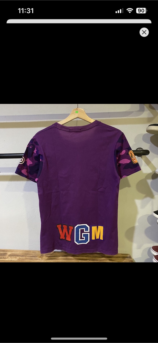 A Bathing Ape Purple Shark T-Shirt Size S - photo 2