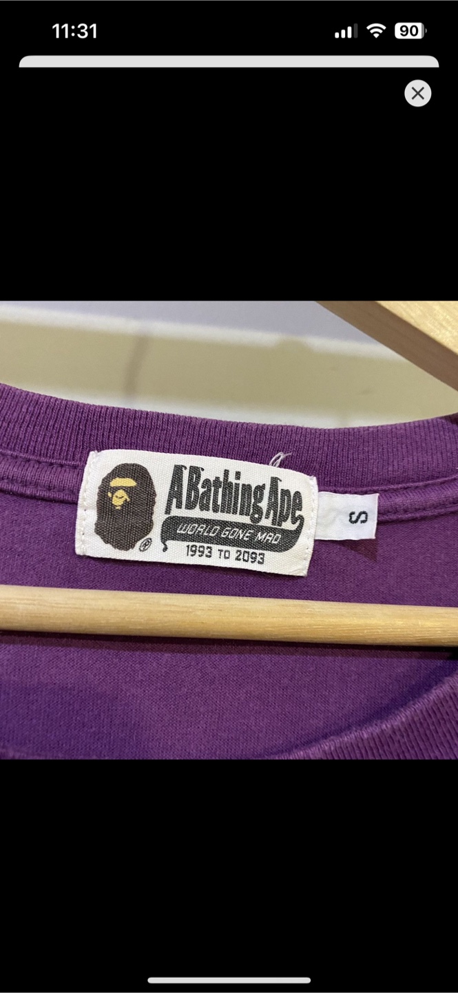 A Bathing Ape Purple Shark T-Shirt Size S - photo 5