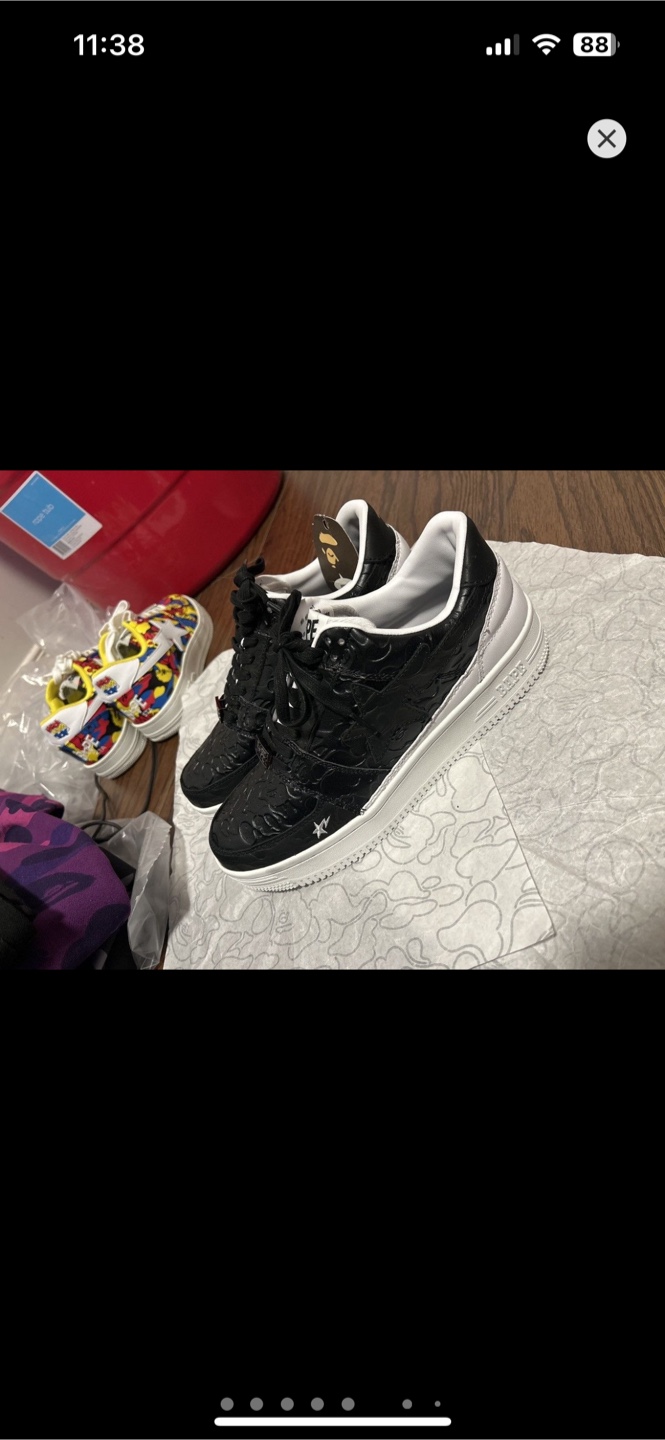 BAPE STA x Future Black Leather Sneakers - photo 5