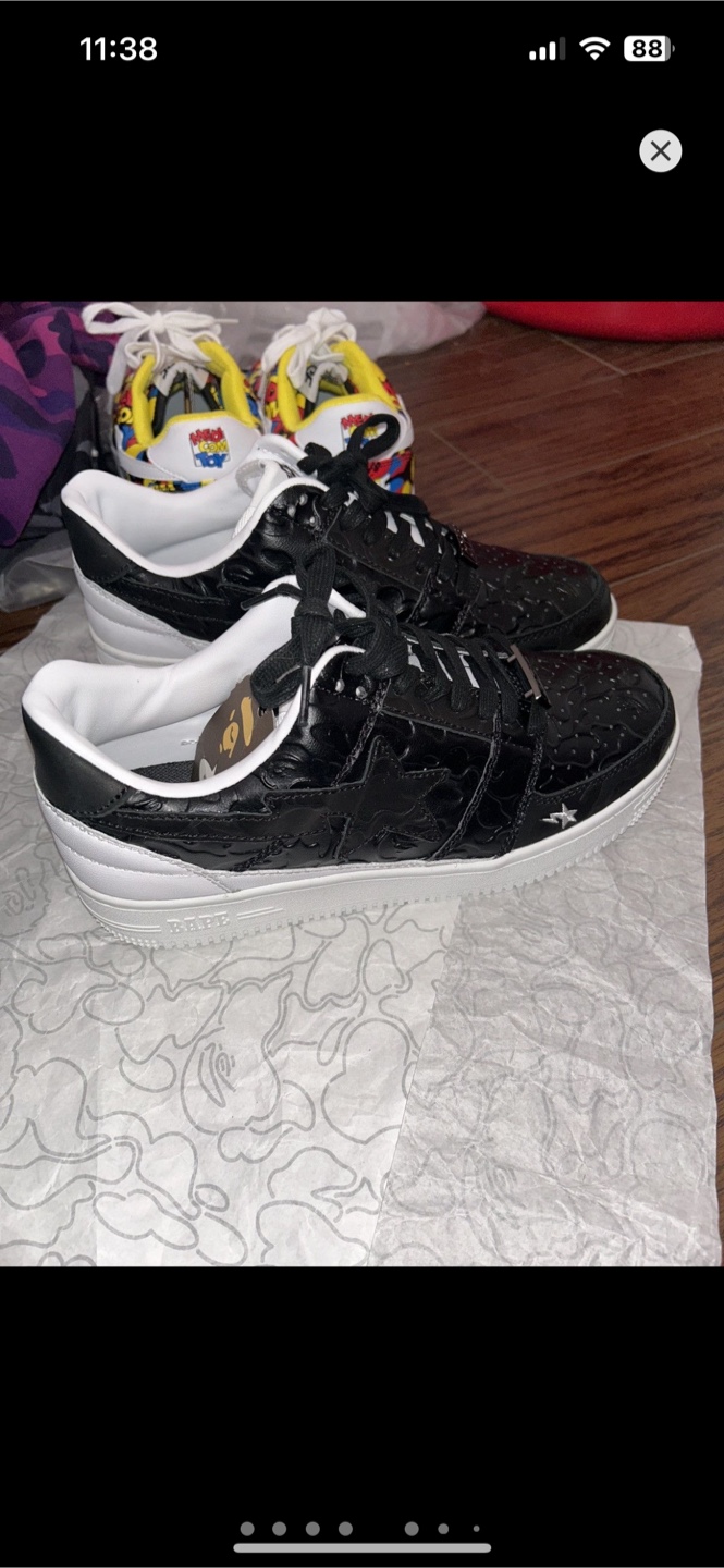 BAPE STA x Future Black Leather Sneakers - photo 4