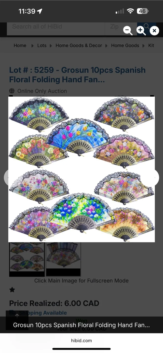 10pcs Grosun Spanish Floral Folding Hand Fans image indicator(2)