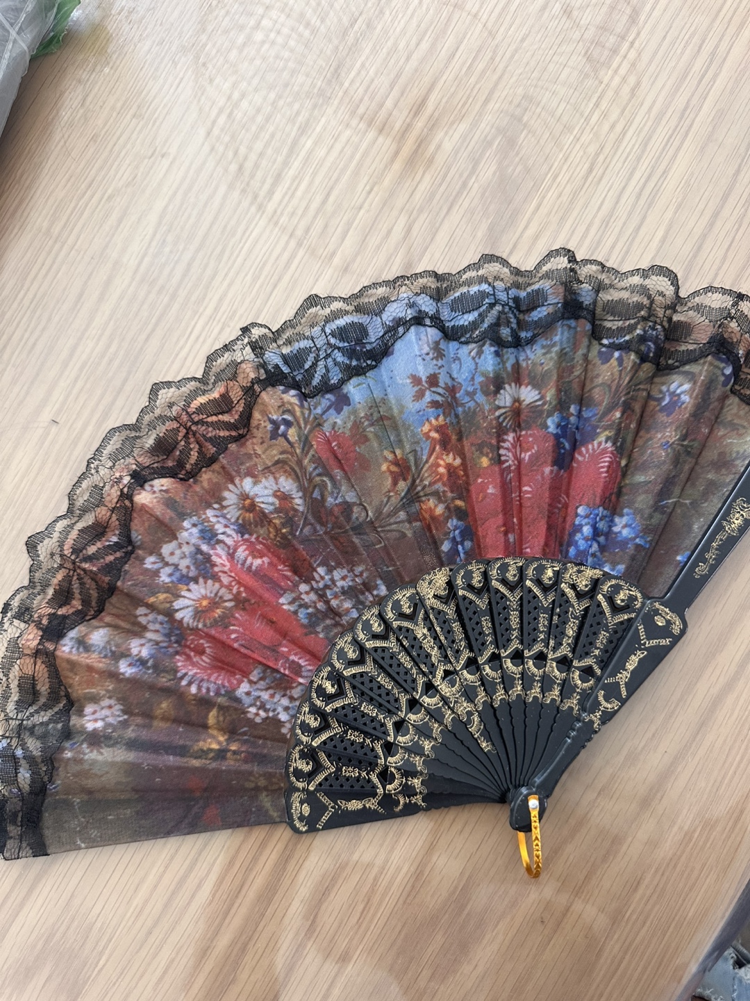 10pcs Grosun Spanish Floral Folding Hand Fans - photo 4
