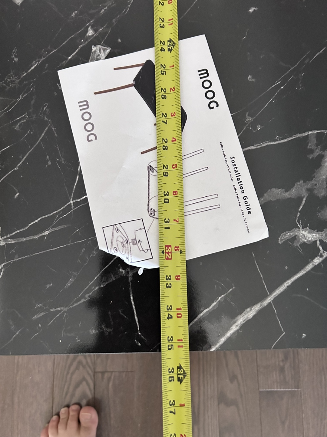 MOOG Coffee Table - Black Marble Top - photo 3