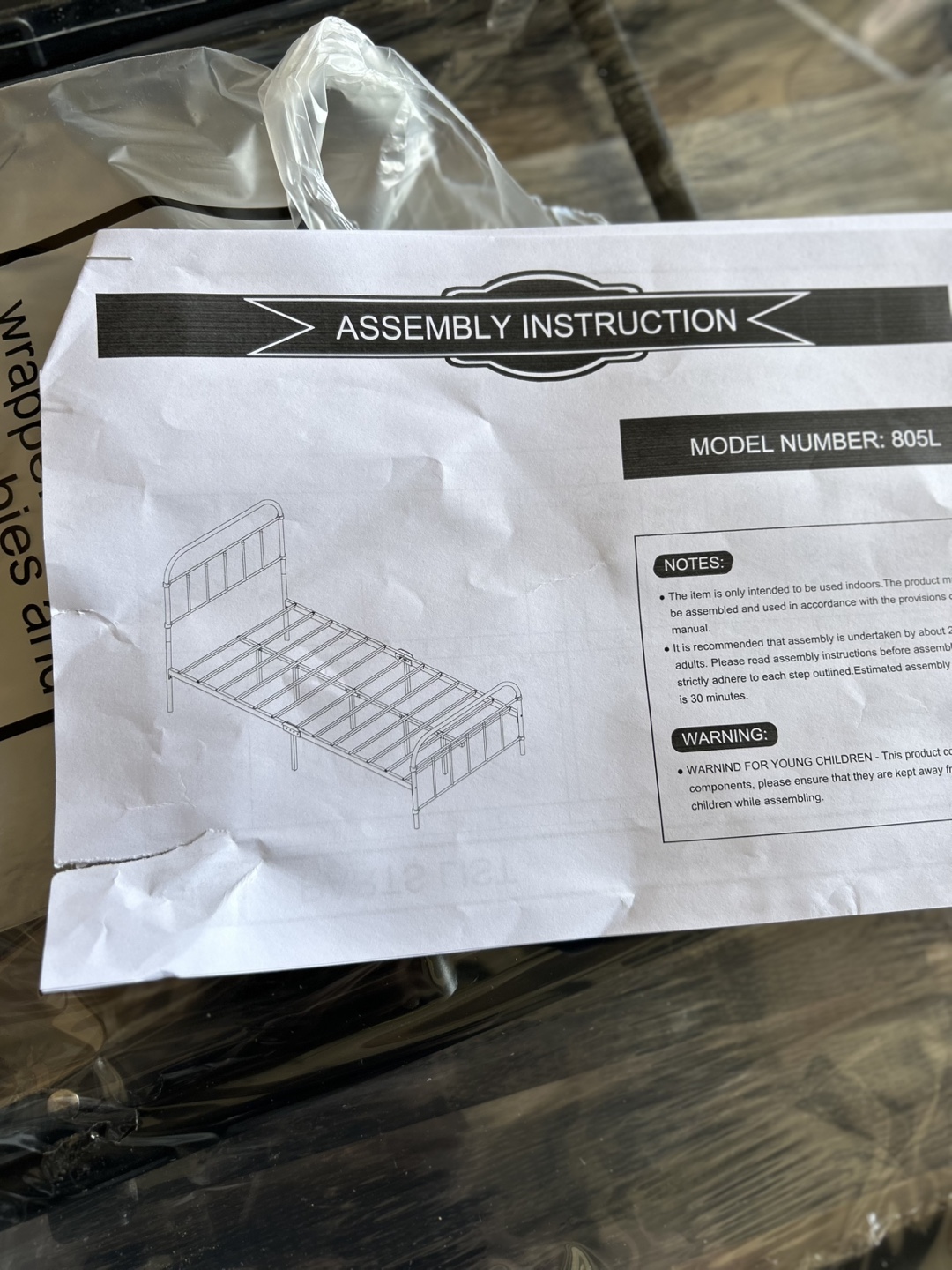 New in box! Metal twin-size bed frame - photo 4