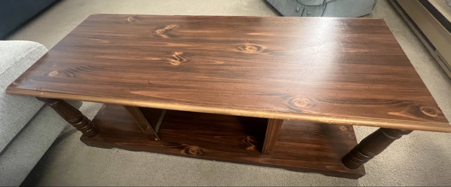 Dark Brown Wooden Coffee Table