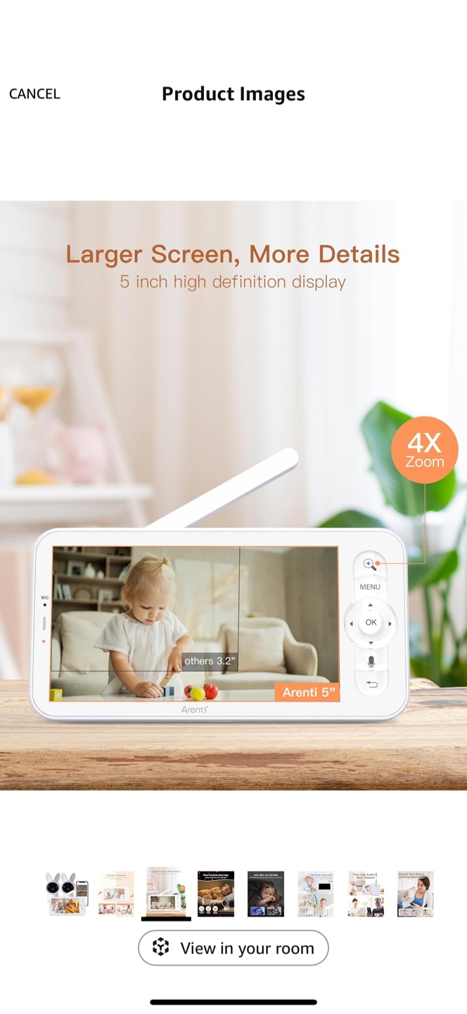 Arenti Alnanny 2-Cam Kit Plus 5" HD 720P Smart Baby Monitor - photo 2