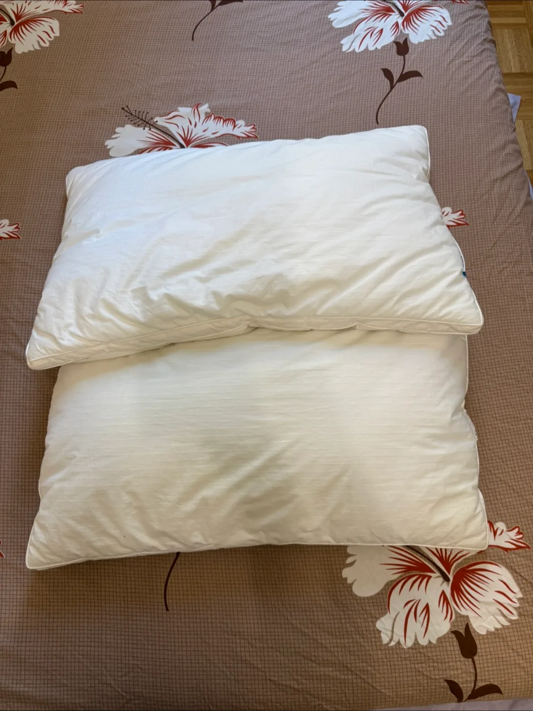 Pair of White Down Pillows thumbnail