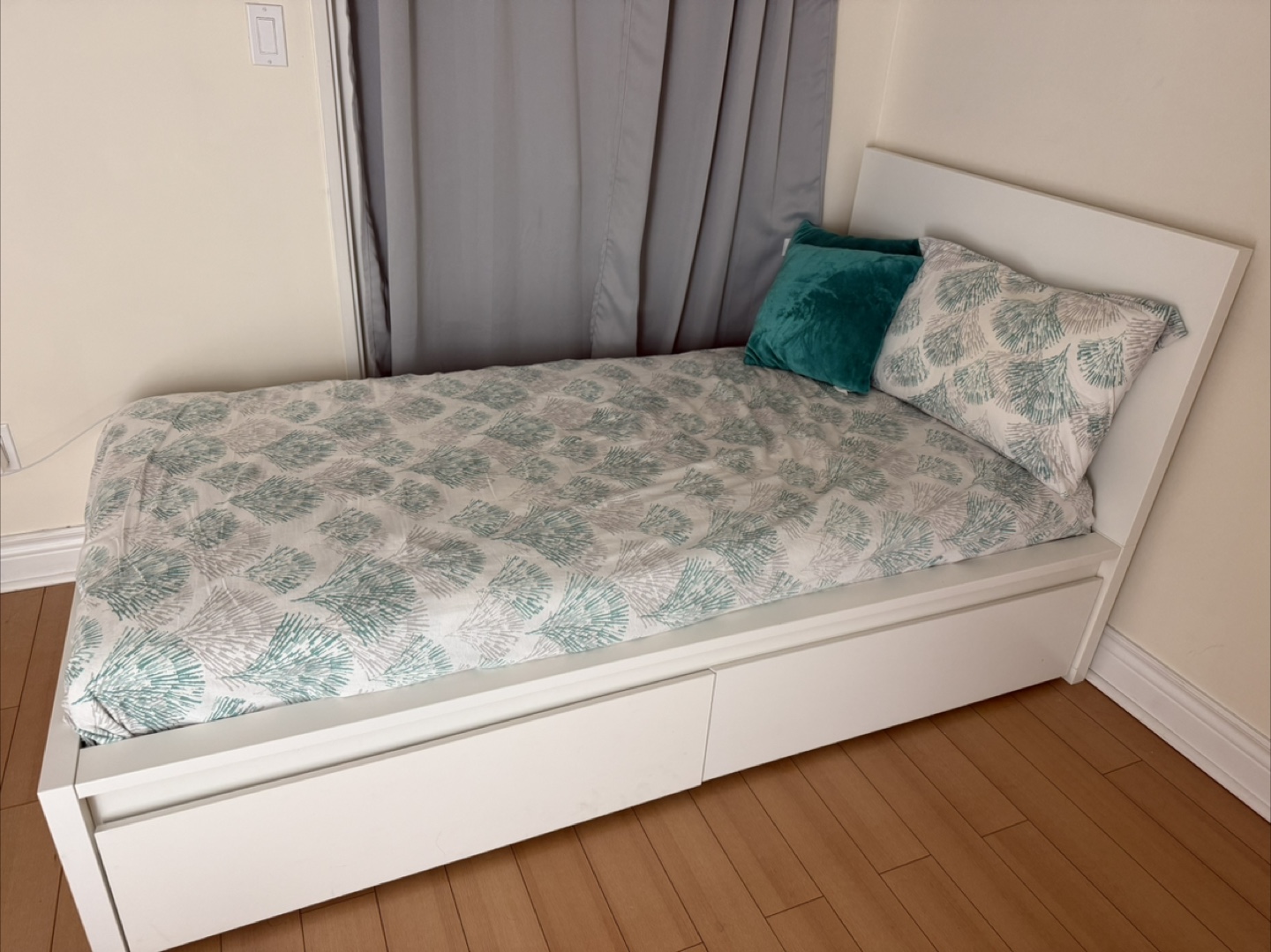 IKEA MALM White Twin-Size Bed Frame with Storage