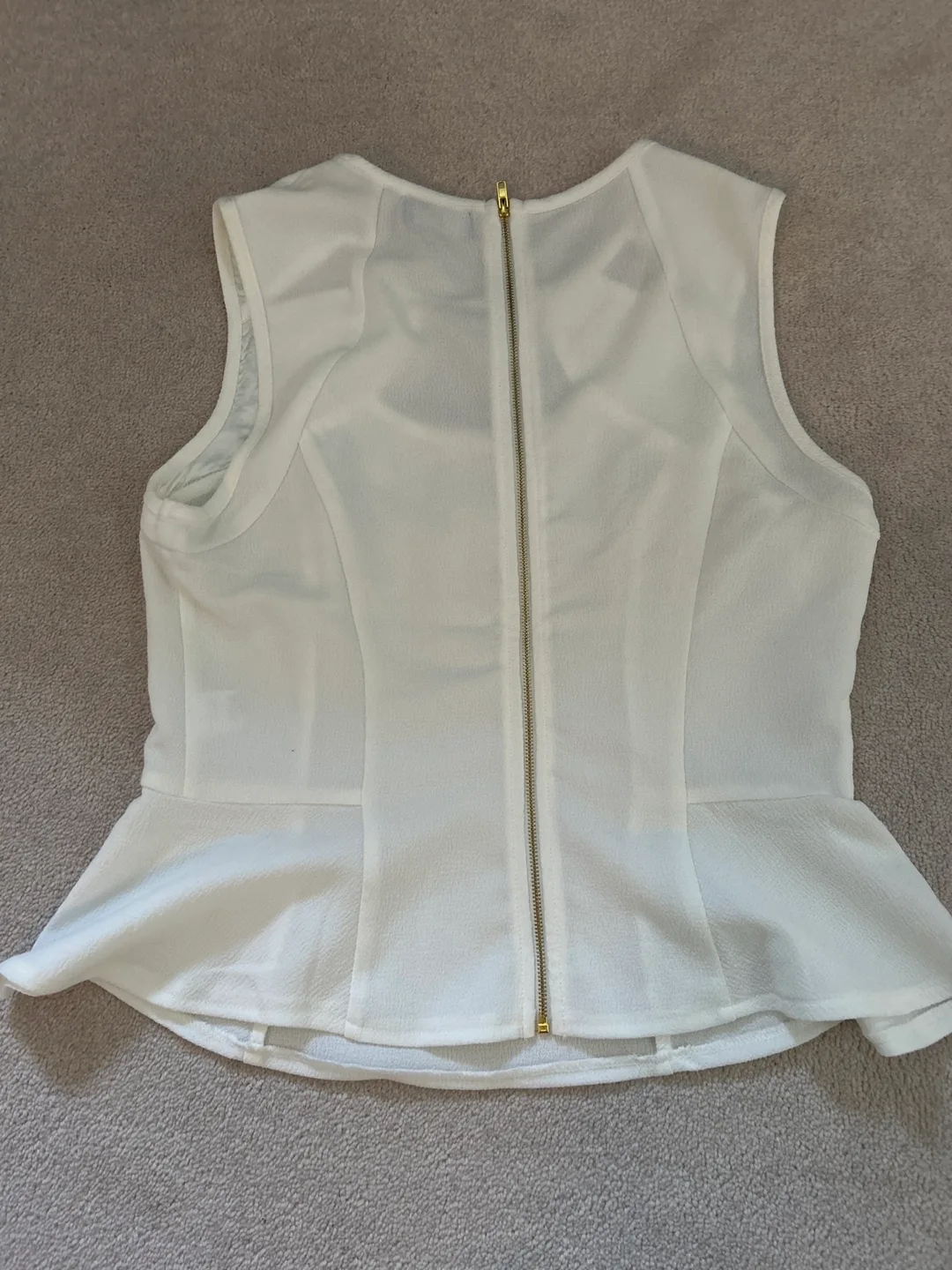 White peplum top size 14 image indicator(2)