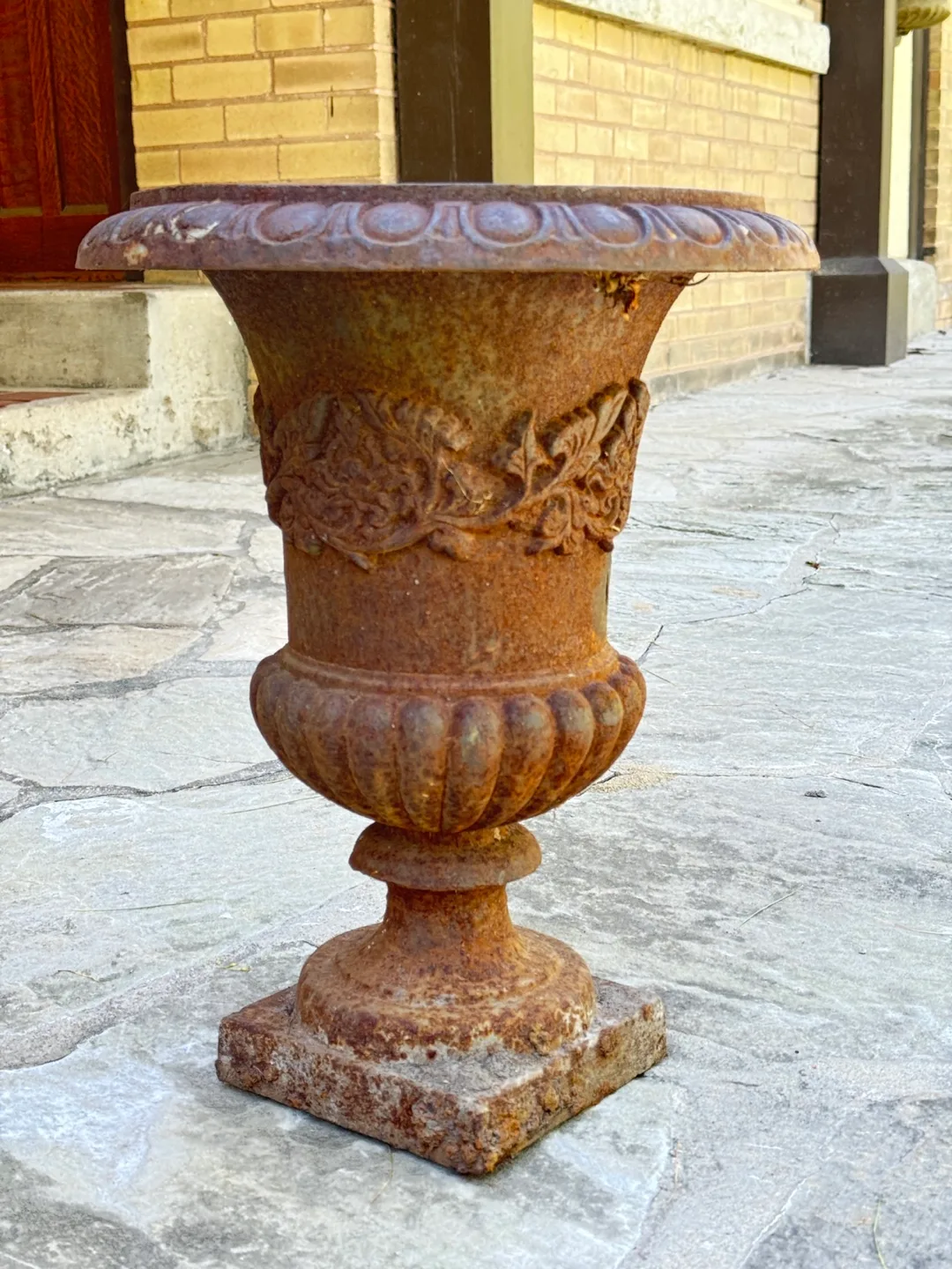 Vintage Cast Iron Garden Urn Planters thumbnail