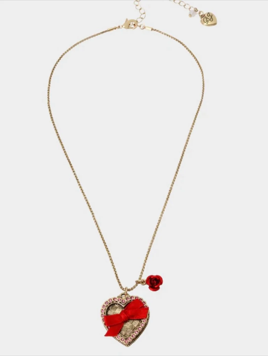 BETSEY JOHNSON Romantic Candy Box Pendant Red Necklace Valentine image indicator(3)