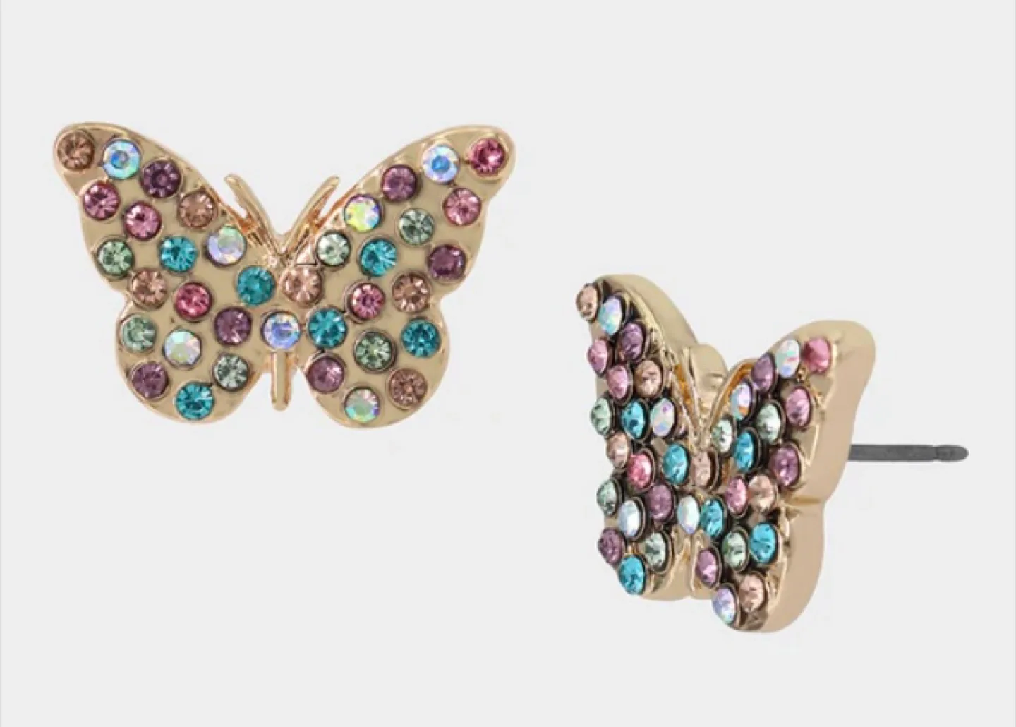 BETSEY JOHNSON Butterfly Love Necklace Earrings Studs Set image indicator(7)