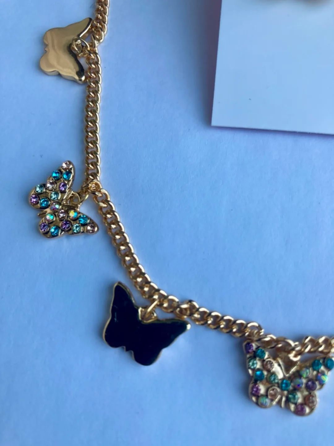 BETSEY JOHNSON Butterfly Love Necklace Earrings Studs Set image indicator(2)