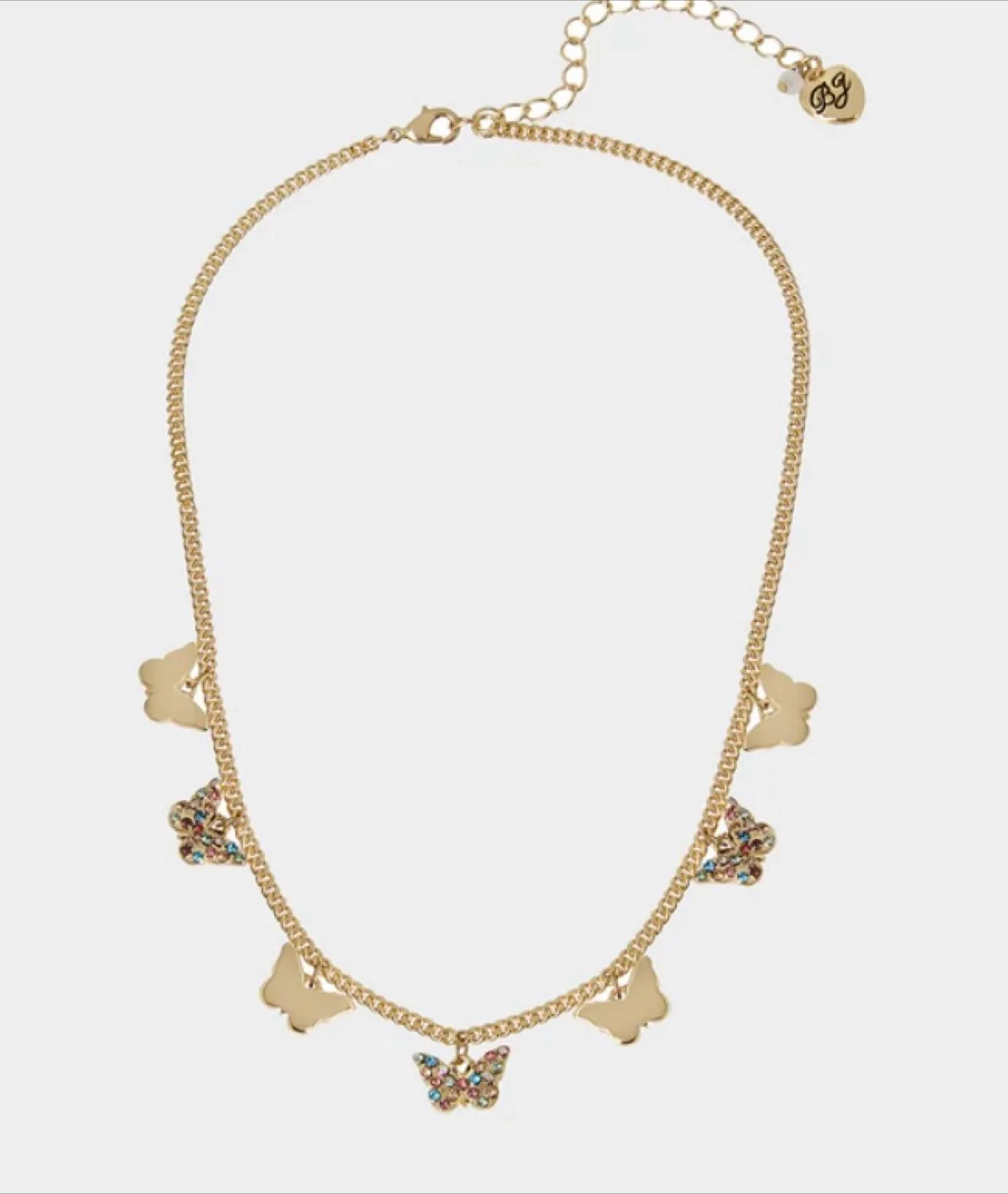 BETSEY JOHNSON Butterfly Love Necklace Earrings Studs Set image indicator(9)