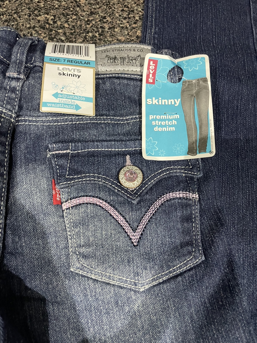 Levi's Girls Skinny Jeans Size 7 Regular