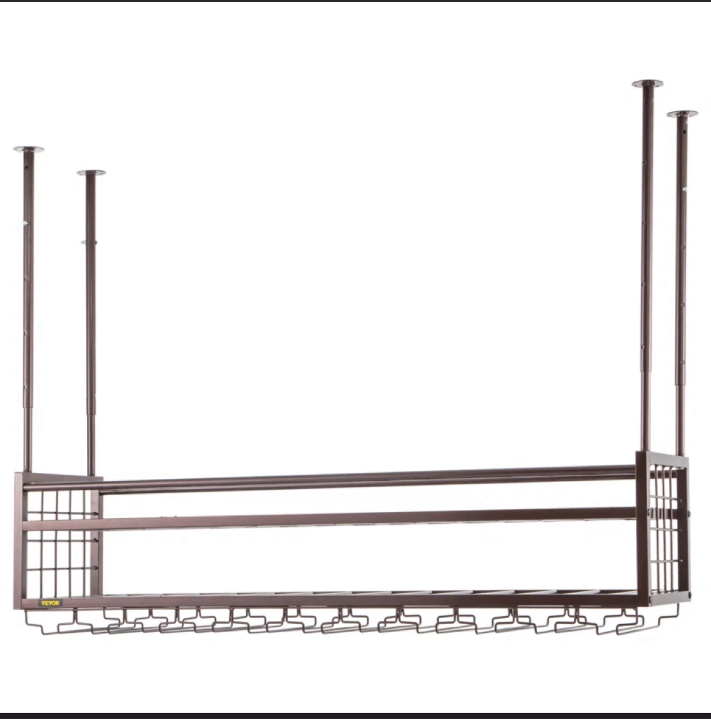 VEVOR Hanging Wine Rack, Two-Tier, Adjustable Height - photo 5