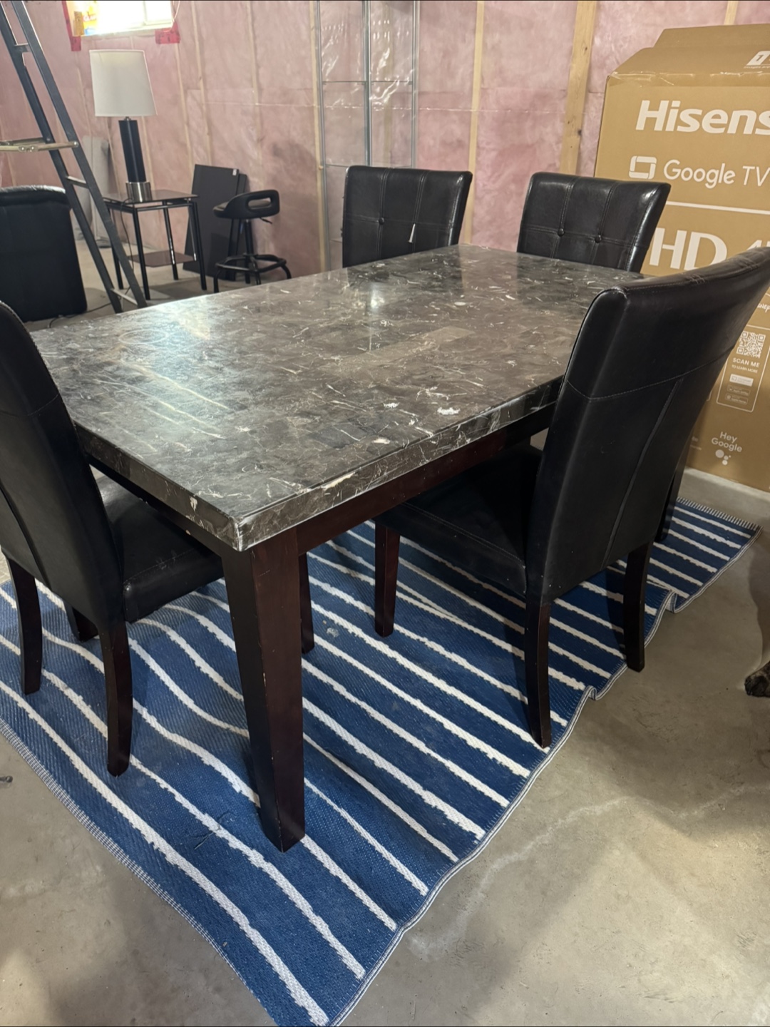 Dining table set with 4 chairs
