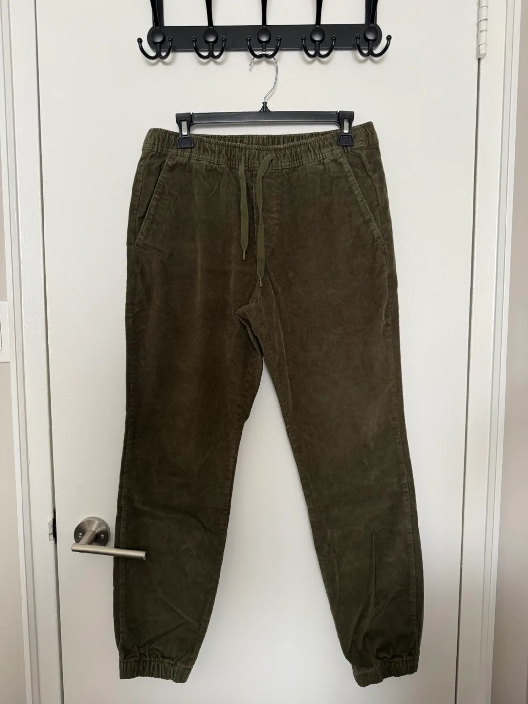 GAP Olive Green Corduroy Joggers - Size Small thumbnail