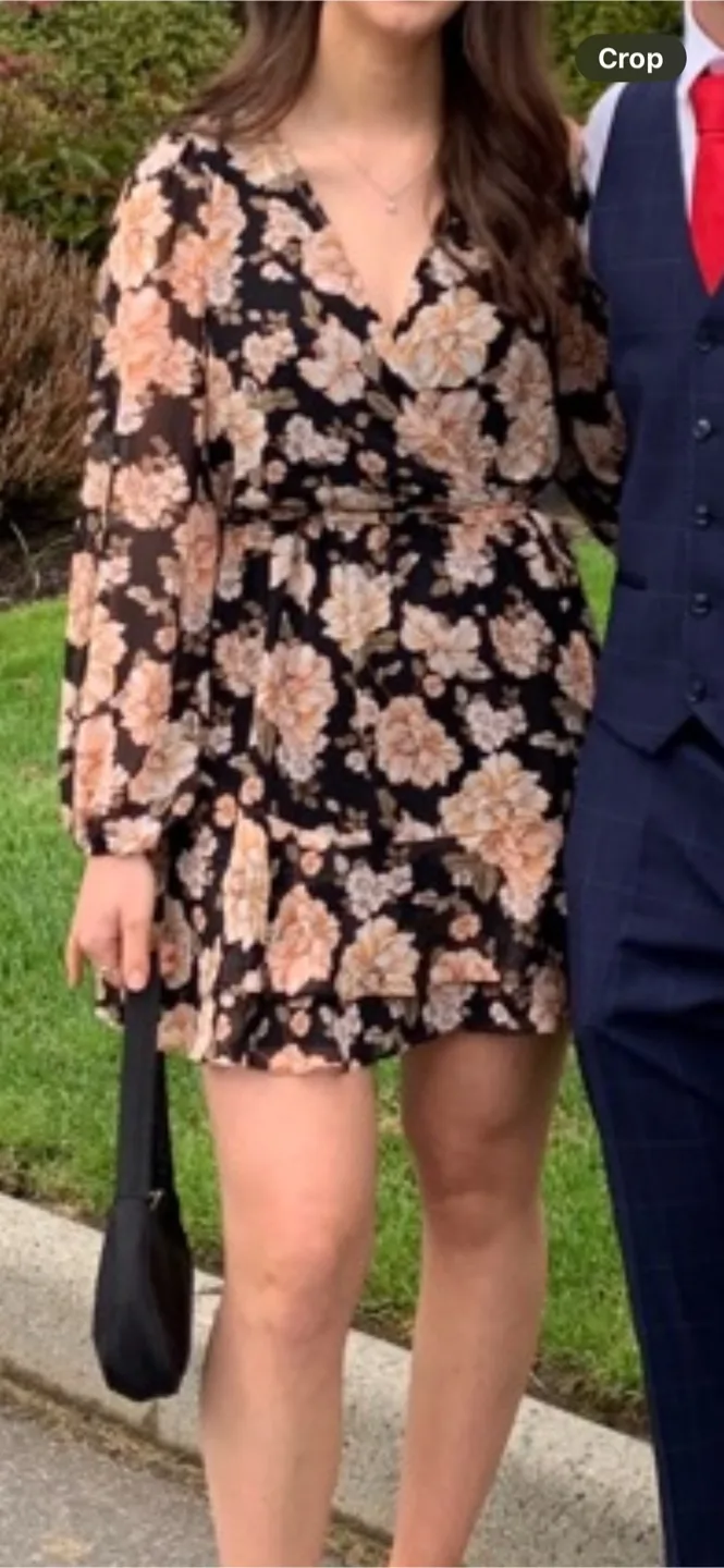 Ever New Floral Wrap Mini Dress image indicator(3)