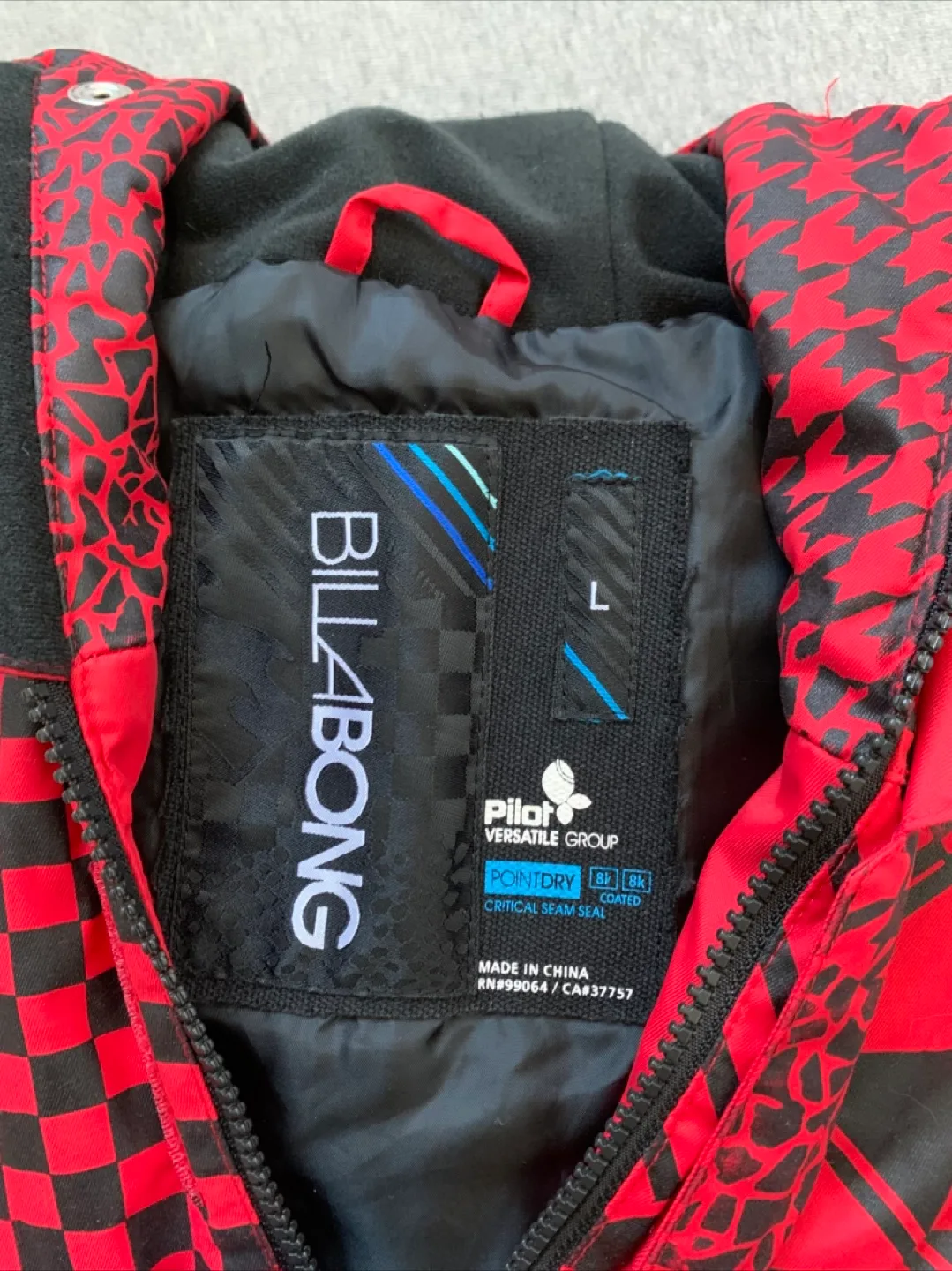 Billabong Men's Size Large Red Ski Jacket image indicator(3)