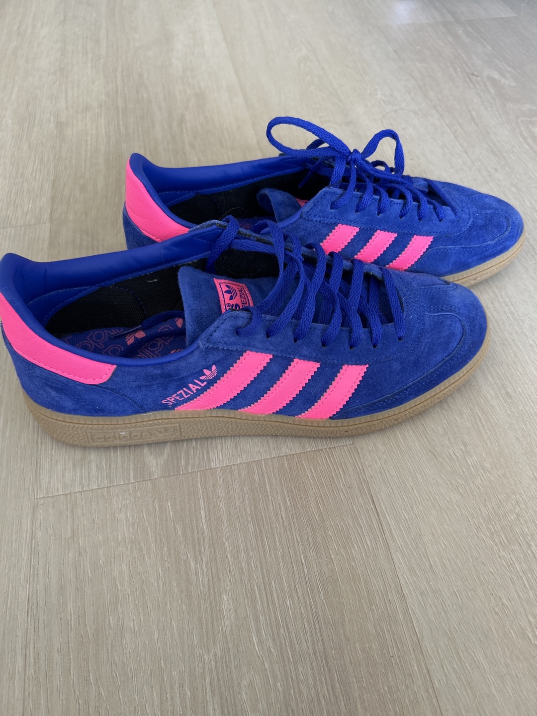 Adidas Handball Spezial Sneakers - Blue and Pink - Size 9.7