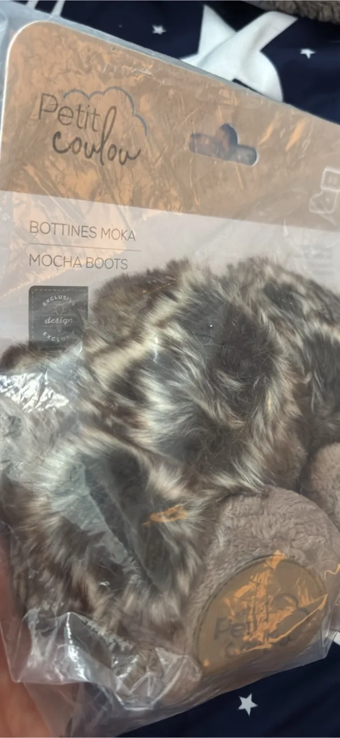 Petit Coulou Mocha Boots - Baby Booties - Size 0-6 Months image indicator(2)