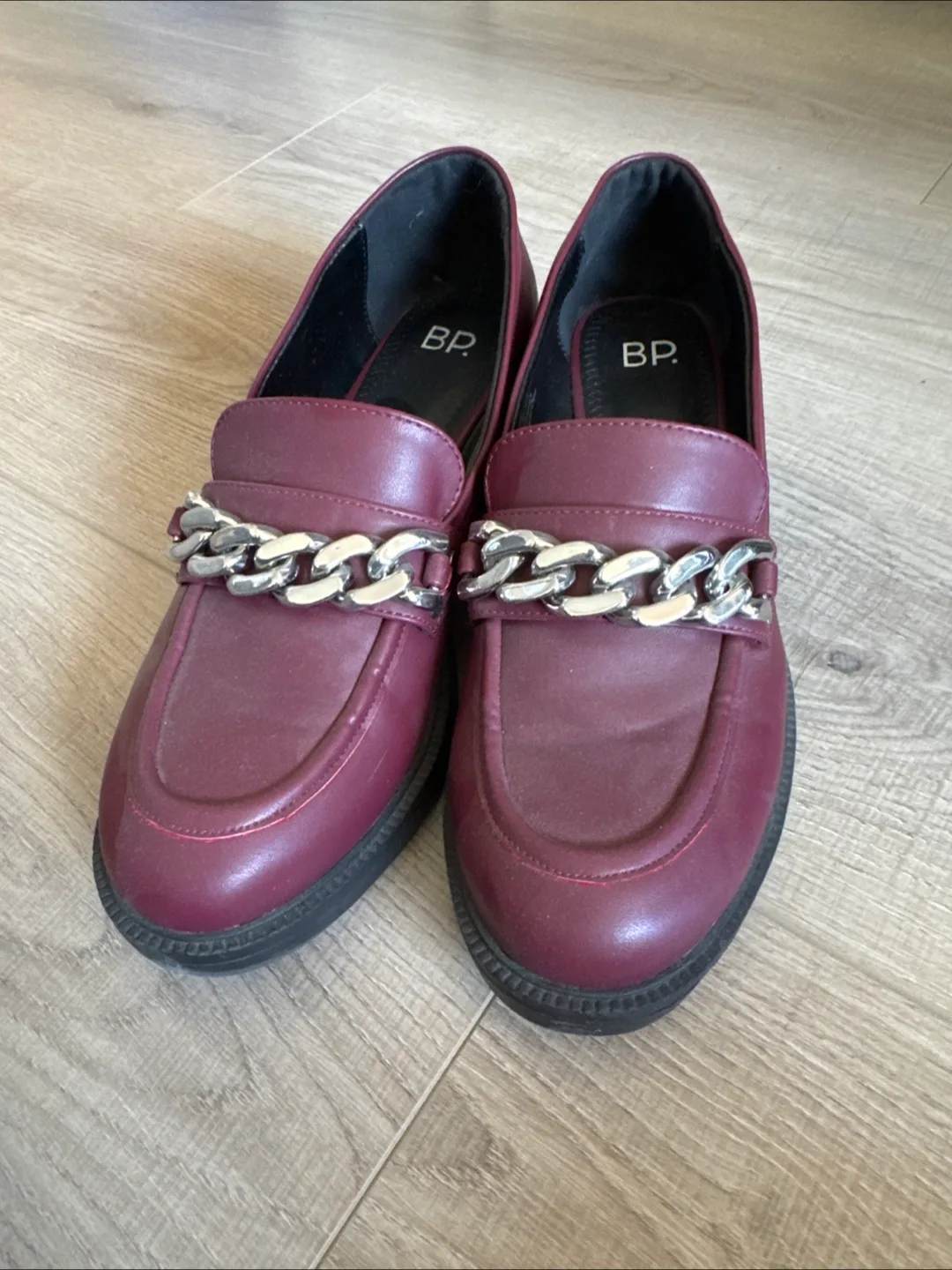 Burgundy Chain Loafers thumbnail