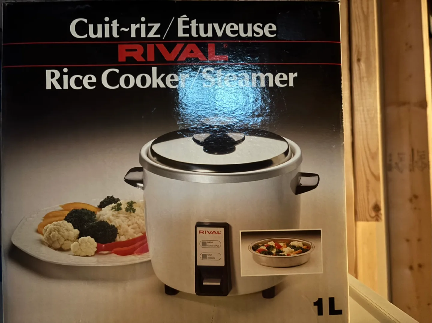 Vintage Rival 1L Rice Cooker and Steamer in Box thumbnail