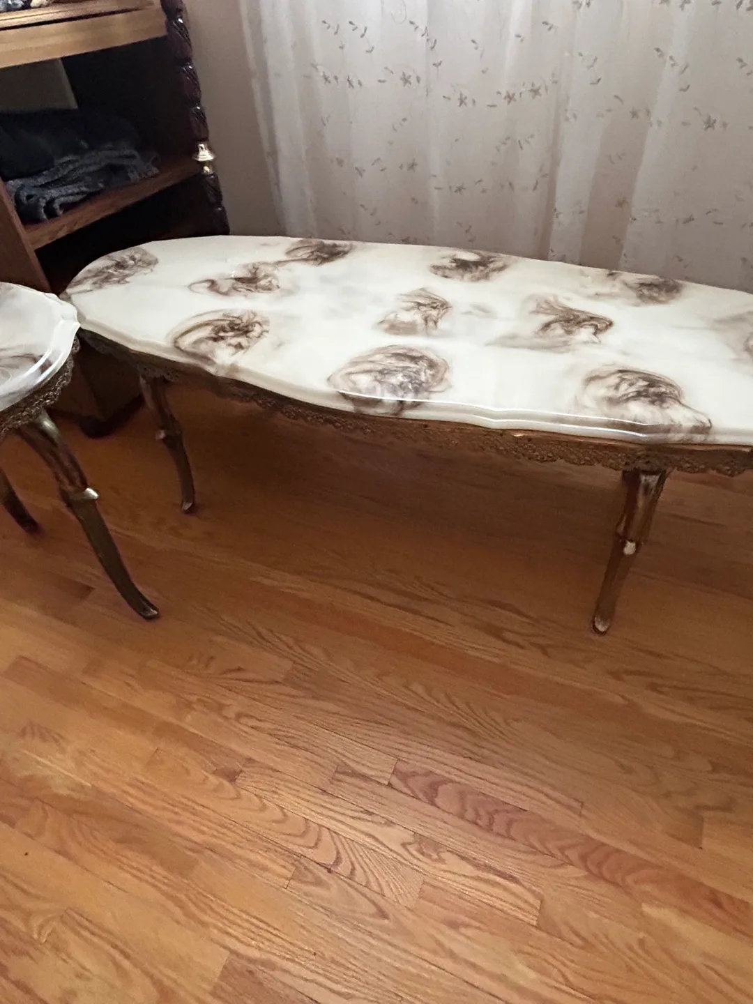 Vintage Three-Piece Marble Top Table Set image indicator(6)