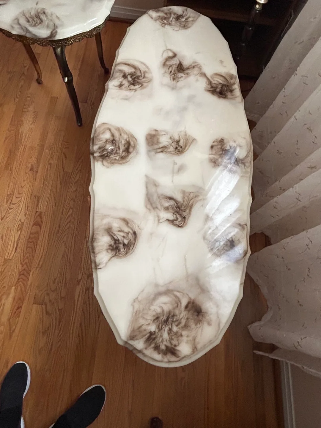 Vintage Three-Piece Marble Top Table Set image indicator(5)