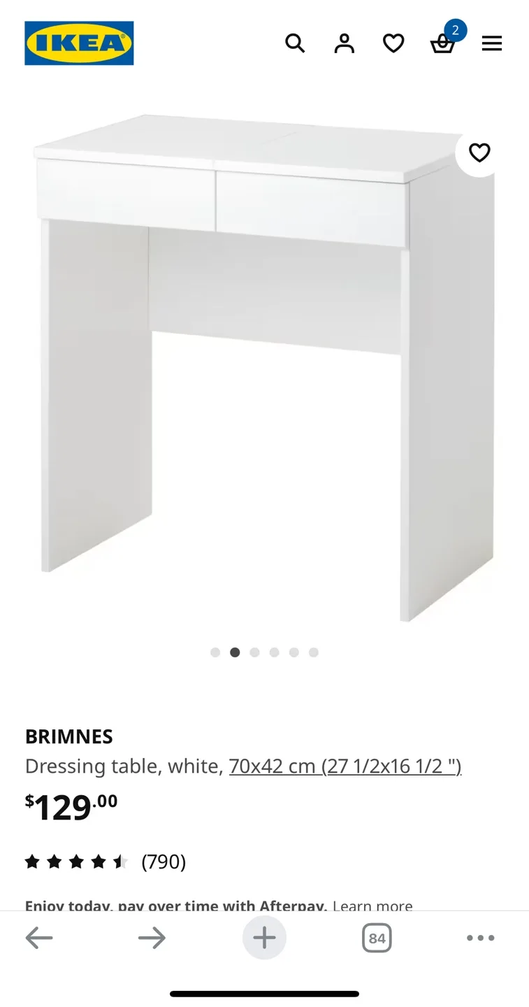 IKEA BRIMNES Dressing Table - White thumbnail