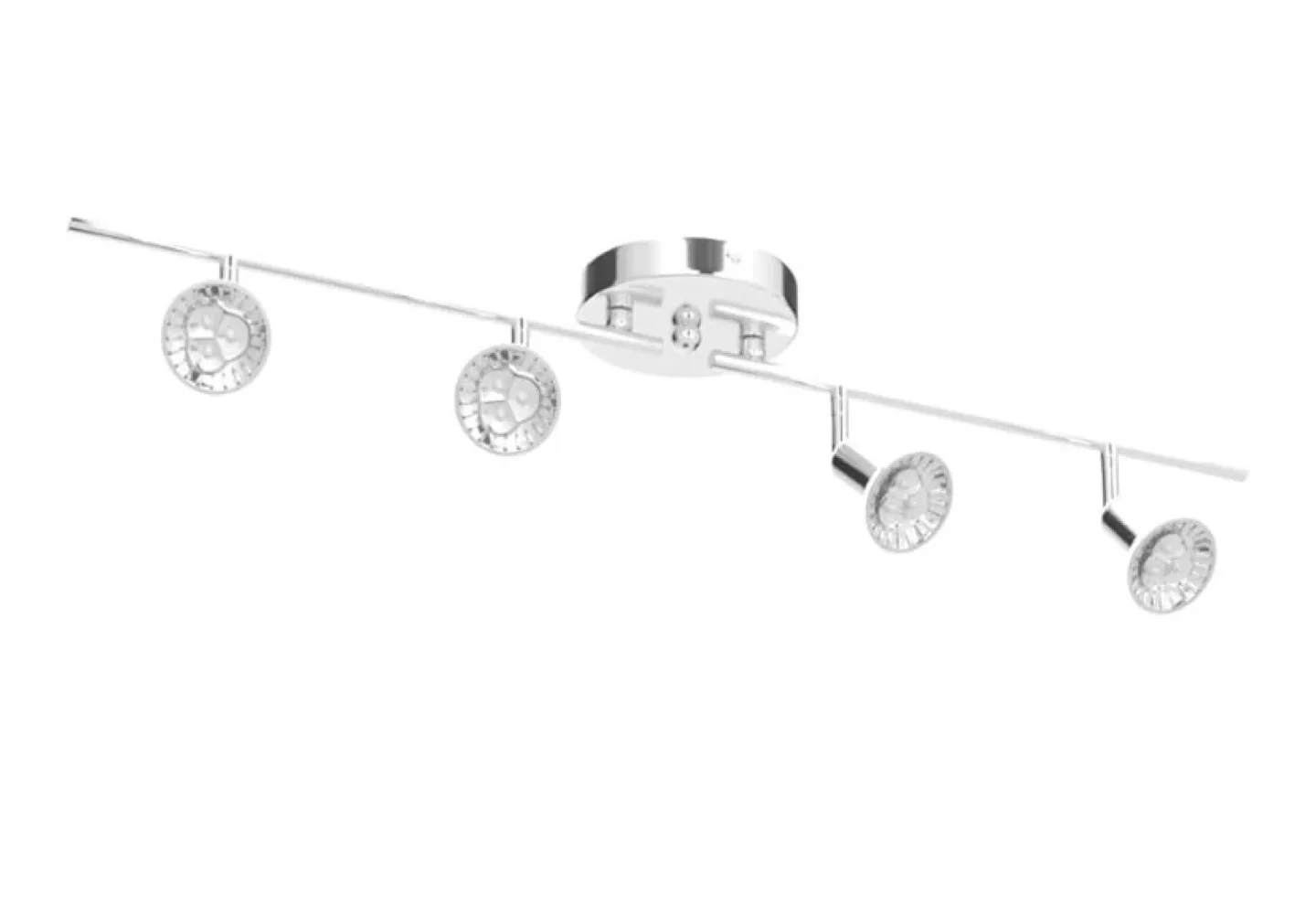 Four-Light Chrome Track Lighting Fixture image indicator(2)