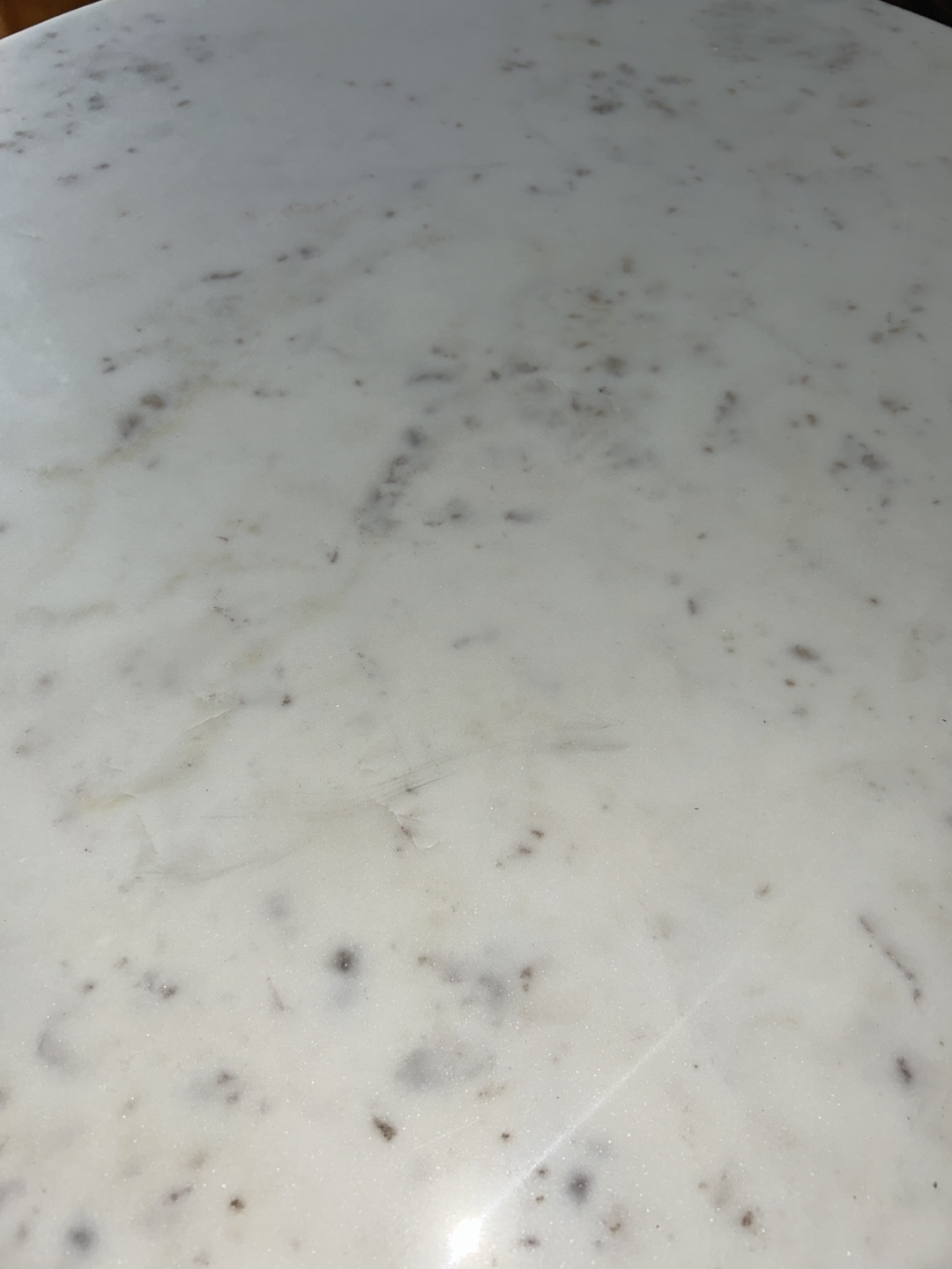 Round Marble Coffee Table Gold Metal Base - photo 4