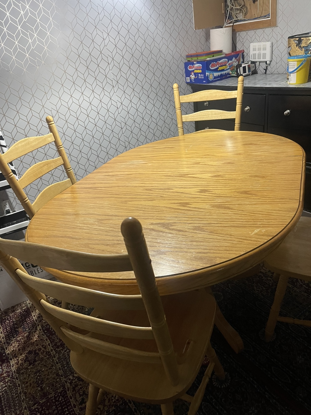 Wooden Dining Table Set with 4 Chairs - photo 2