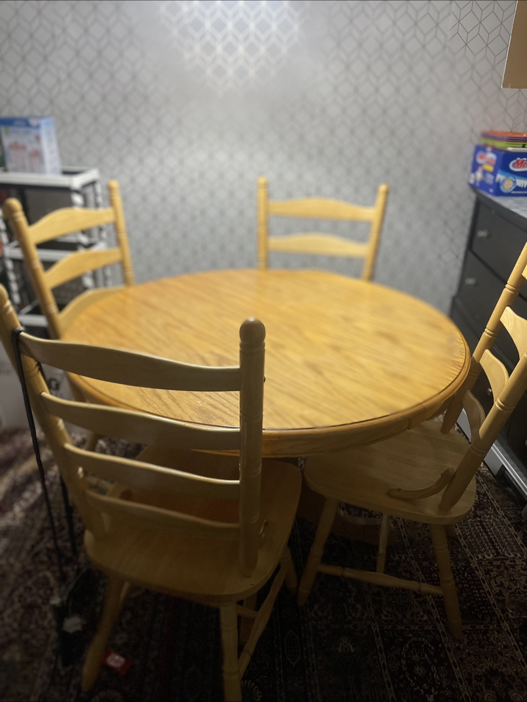 Wooden Dining Table Set with 4 Chairs - photo 4