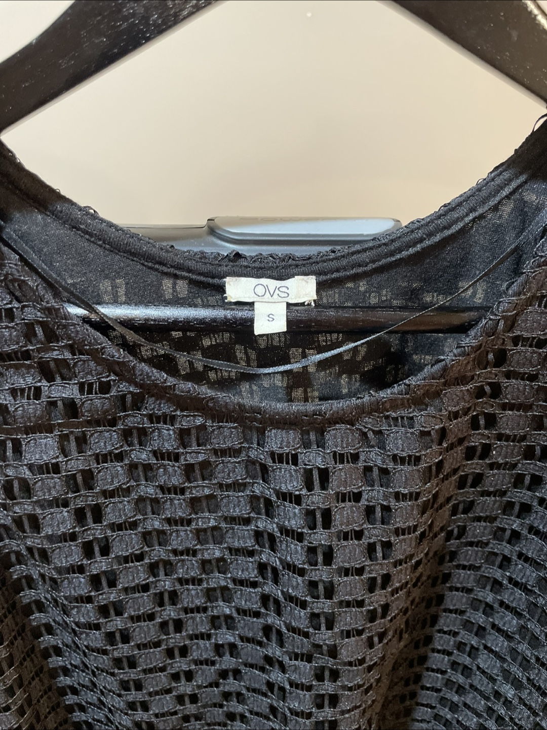OVS Black Crochet Overlay Tank Top - photo 2
