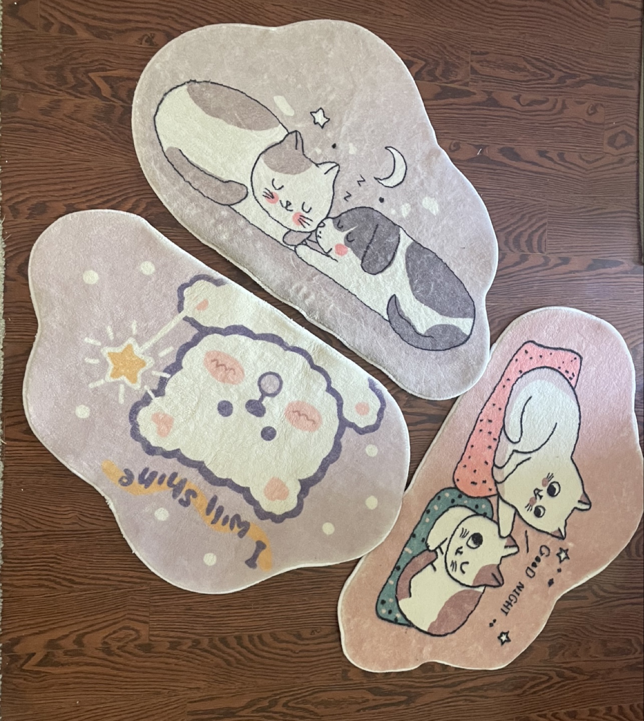 Three Cute Cloud Shaped Mats