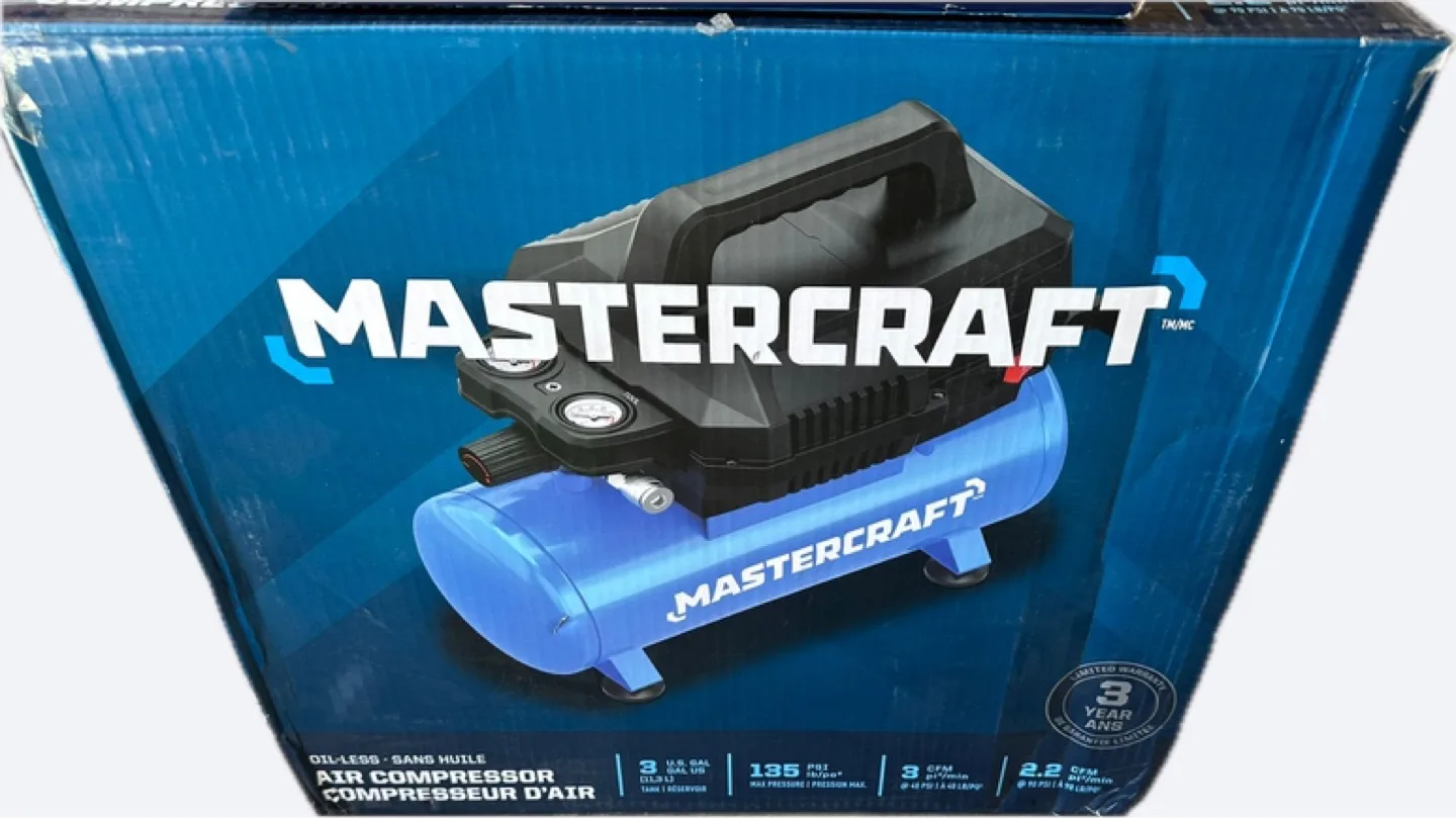 Mastercraft 3-Gallon Oil-Less Air Compressor thumbnail