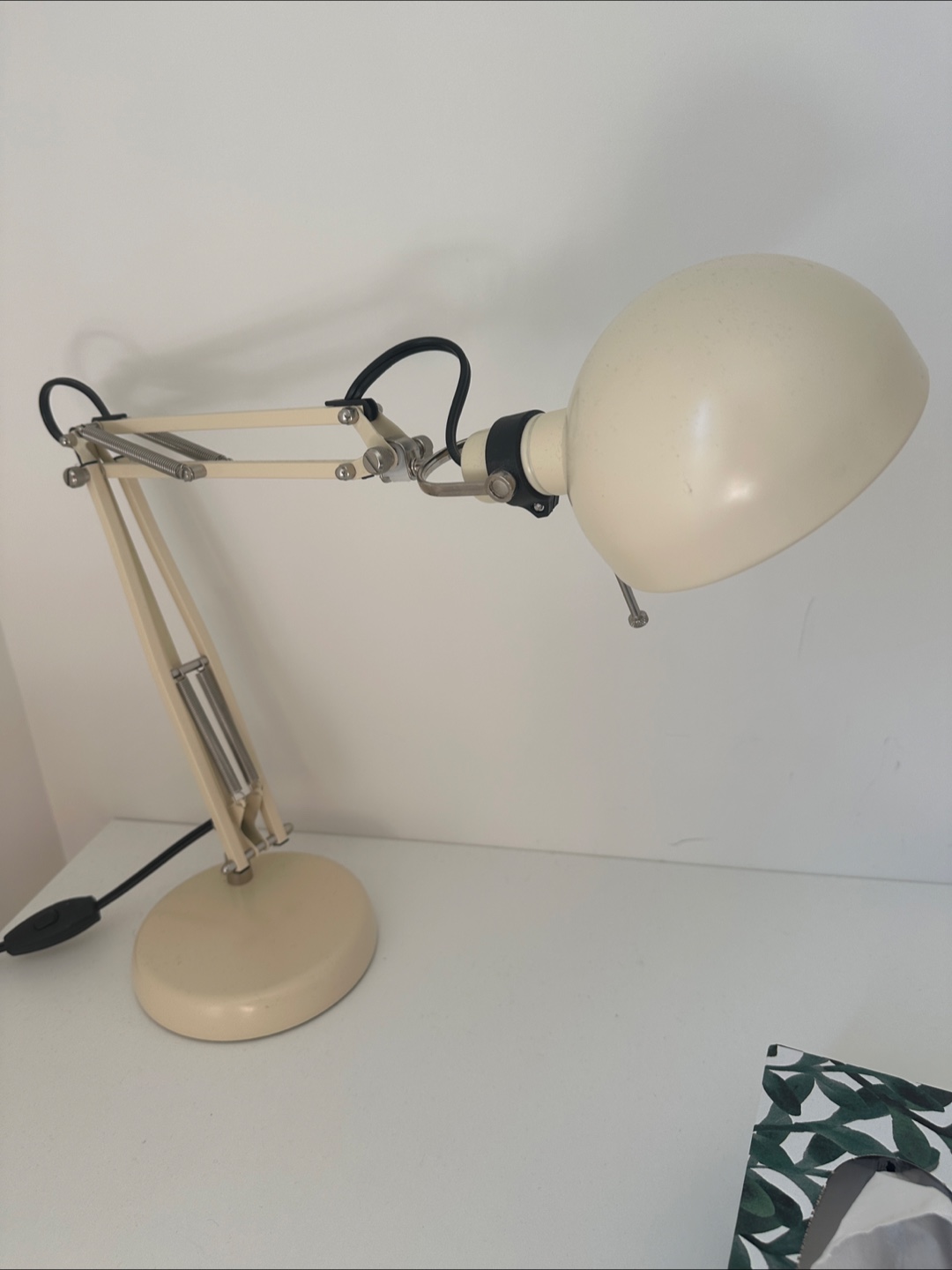 White Desk, Chair, Lamp & Footrest - 2 Set - photo 5