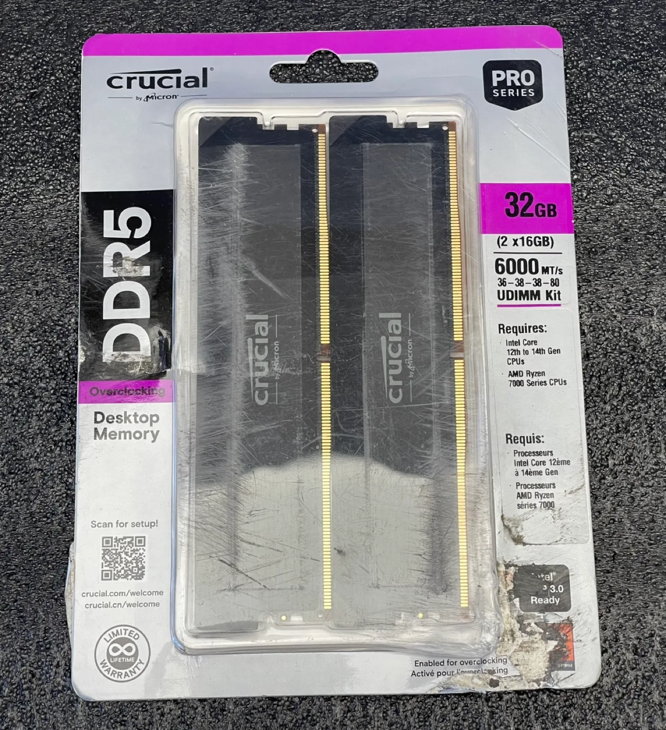 Crucial DDR5 32GB (2x16GB) 6000MT/s Desktop Memory Kit thumbnail