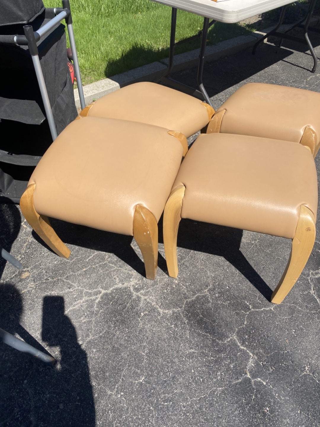 Set of Four Vintage Footstools
