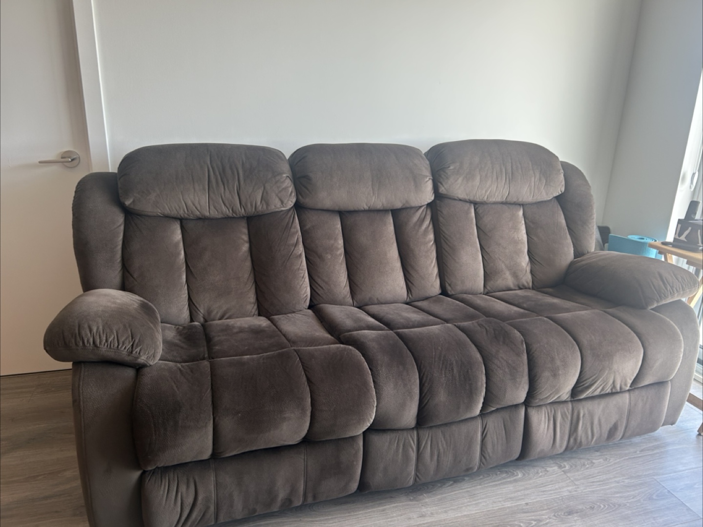 Brown Reclining Sofa
