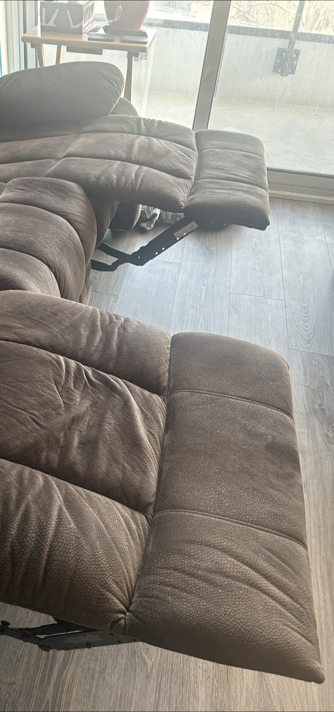 Brown Reclining Sofa - photo 4