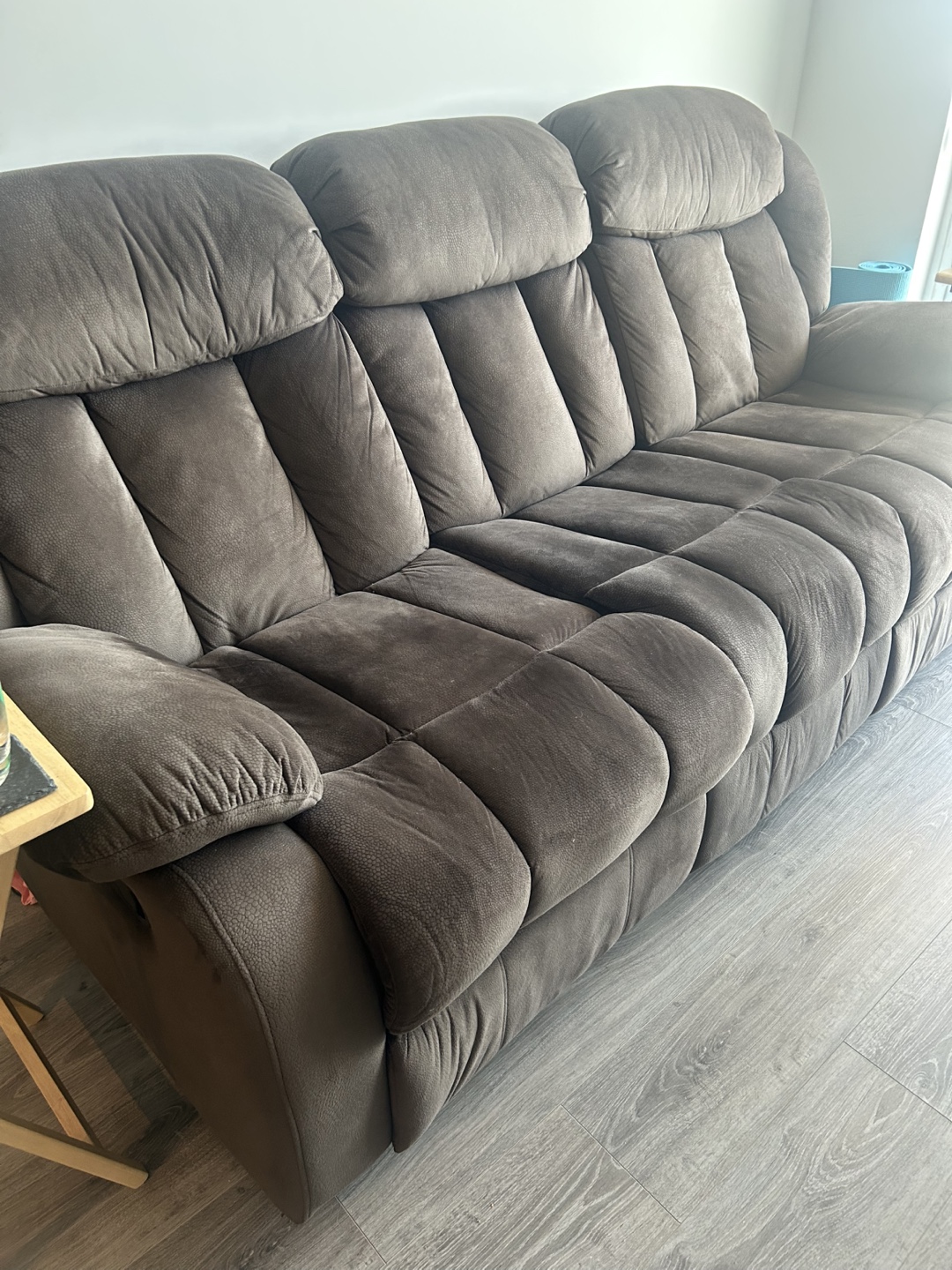 Brown Reclining Sofa - photo 3