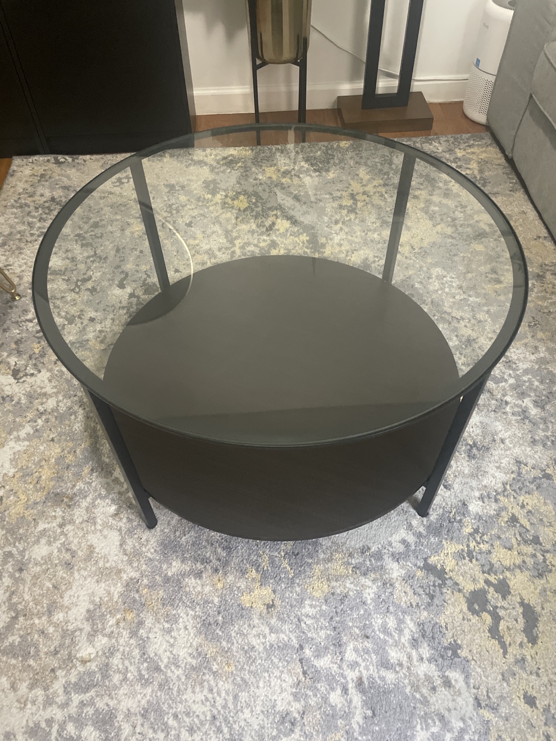IKEA VITTSJÖ Coffee Table - Black-Brown/Glass - photo 2