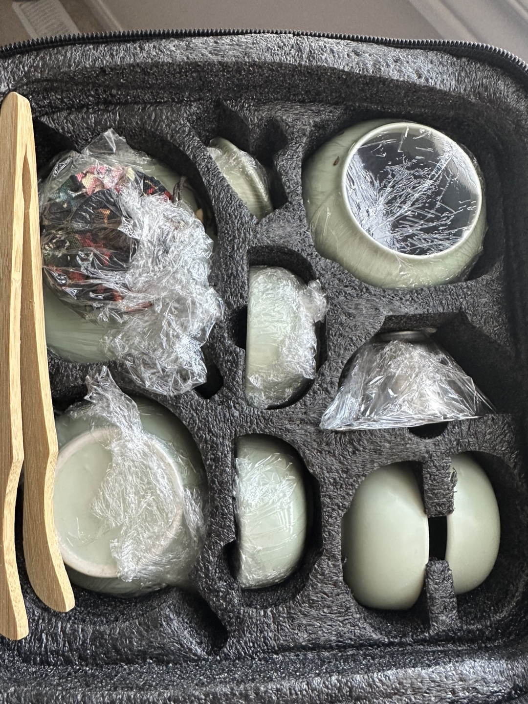 Pastel Green Tea Set with Carrying Case - photo 2