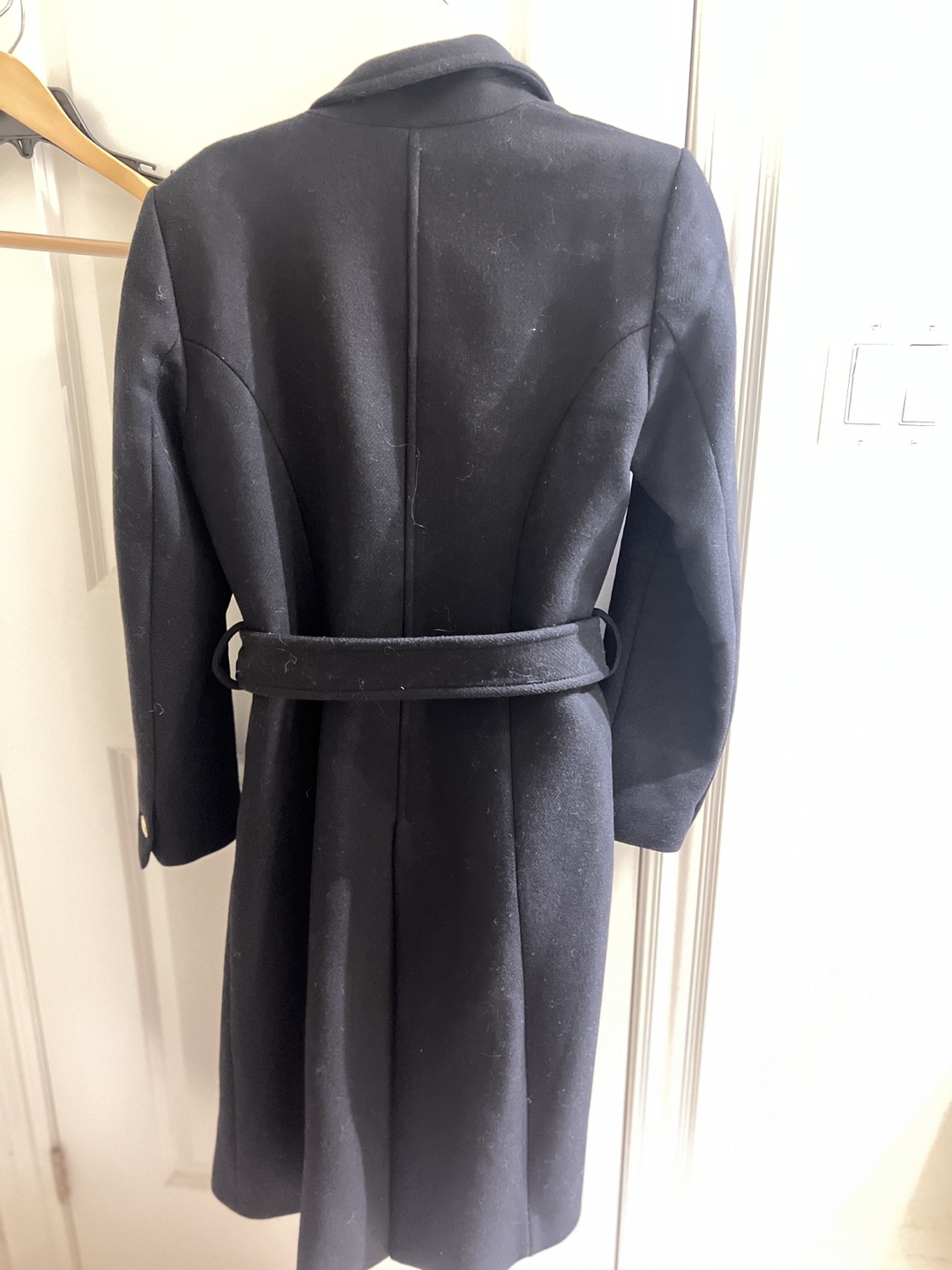 Zara black wool-blend belted coat - photo 3